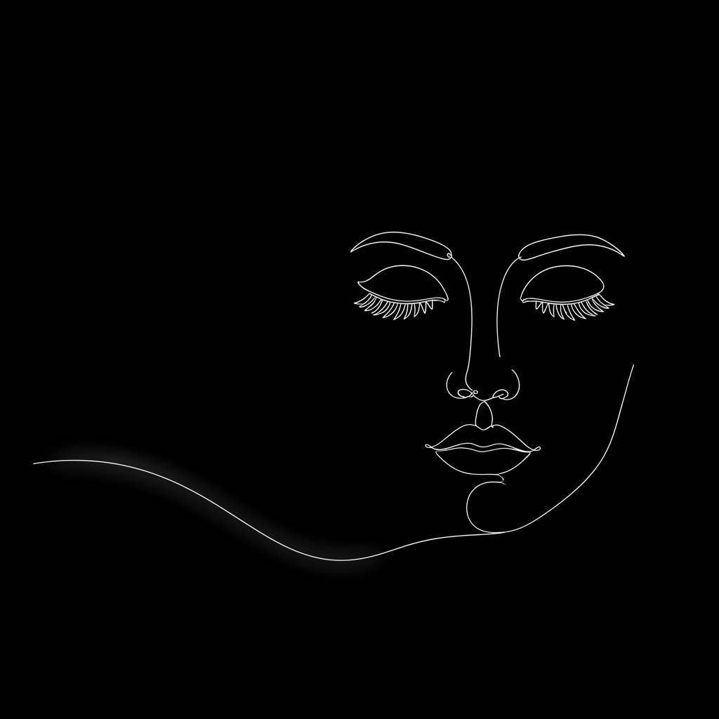 The Dark — Half-Face Line Art Case